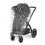 Ickle Bubba Stomp Luxe Black Frame Travel System With Stratus i-Size Carseat & Isofix Base-Charcoal Grey