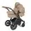 Ickle Bubba Stomp Luxe Bronze Frame Travel System With Stratus i-Size Carseat & Isofix Base-Desert