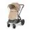 Ickle Bubba Stomp Luxe Bronze Frame Travel System With Stratus i-Size Carseat & Isofix Base-Desert