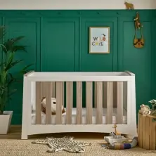 CuddleCo Ada Cot Bed - White/Ash