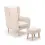 Babymore Lux Nursing Chair with Stool-Cream