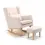 Babymore Lux Nursing Chair with Stool-Cream