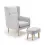 Babymore Lux Nursing Chair with Stool-Cream