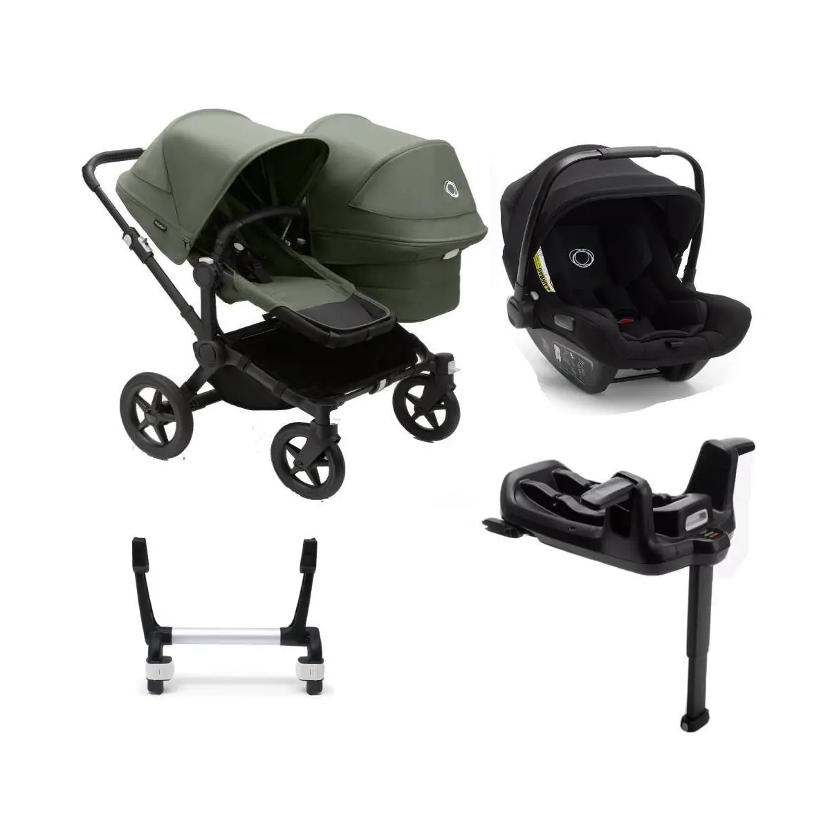 Bugaboo Donkey 5 Duo Turtle Air Travel System Bundle