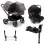 Bugaboo Donkey 5 Duo (Turtle Air) Travel System Bundle-Black/Grey Melange/Grey Melange 