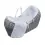 Kindervalley White Dimple Wicker Pod Moses Basket-Grey