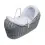 Kindervalley White Dimple Wicker Pod Moses Basket-Grey