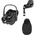 Maxi Cosi Pebble 360 i-Size 3 Piece Baby Car Seat Bundle - Essential Black