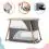 Kinderkraft Sofi Bedside Travel Baby Cot with Playpen Function-Gray