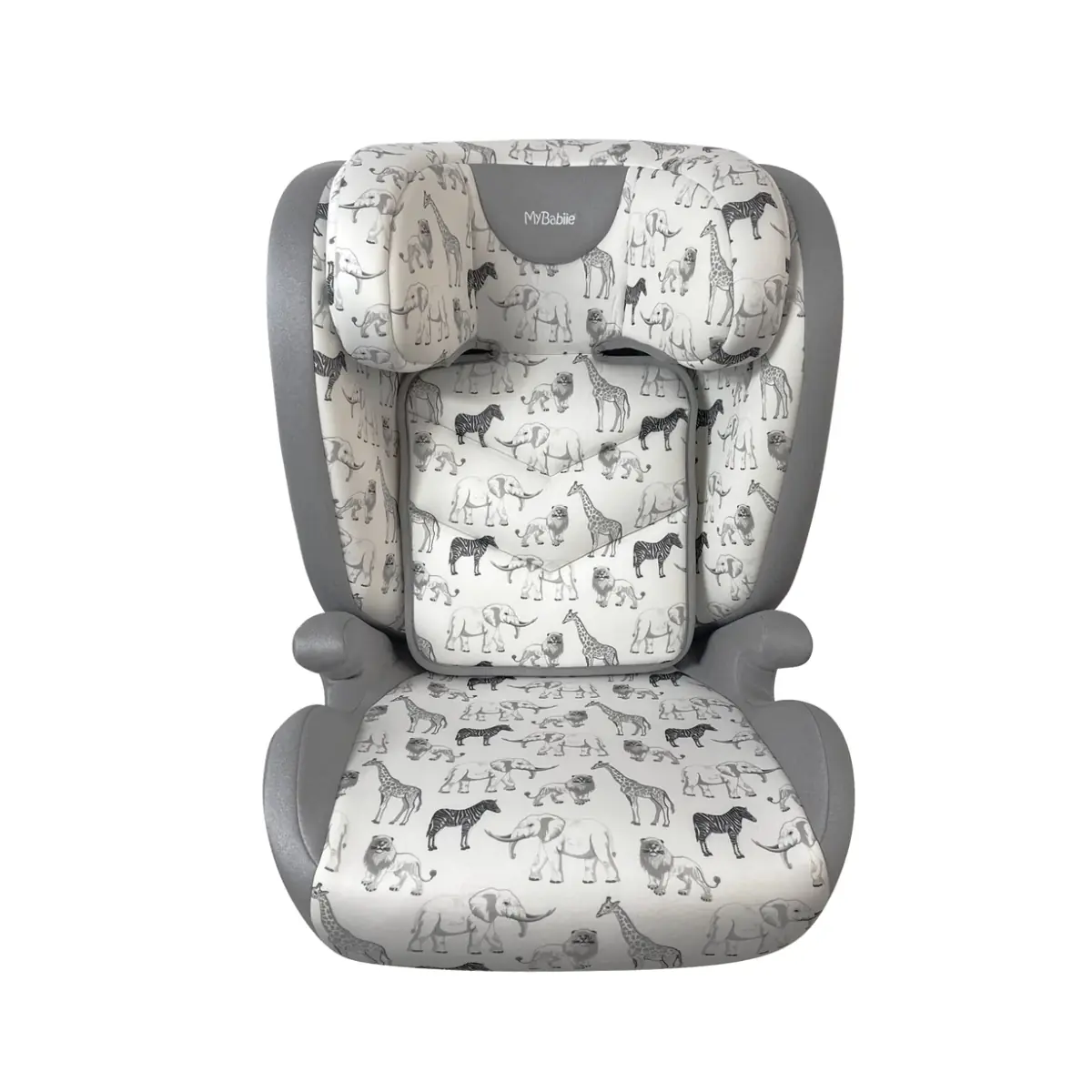 Image of My Babiie Samantha Faiers Safari Group 2/3 i-Size Isofix Car Seat - White/Grey (MBCS23SFSF)