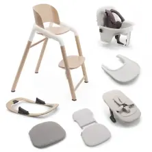 Bugaboo Giraffe Highchair Complete Bundle - Neutral Wood/White