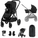 Cybex Gazelle S Silver Frame 6 Piece Bundle - Moon Black