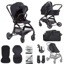 Junior Jones Aylo Pram Essential Bundle - Rich Black/Black