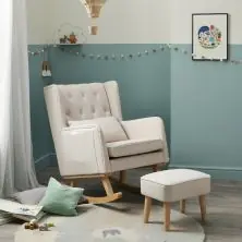 Babymore Lux Nursing Chair with Stool-Cream + Free Nursing Pillow Worth £59.99!