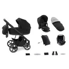 Babystyle Prestige with Vogue Chassis 12 Piece Bundle - Ebony/Black