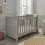 Babymore Caro Mini Cot Bed–Greywash