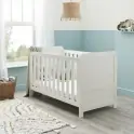 Babymore Caro Mini Cot Bed - White Wash