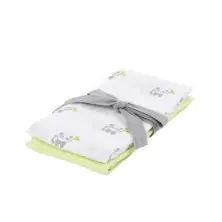 Kiki & Sebby Bamboo Pack Of 2 Cotton Muslin Swaddle Blankets – Panda/Grey