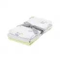 Kiki & Sebby 100% Pack of 3 Cotton Muslin Squares – Panda/Grey/Green