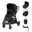 Maxi Cosi Adorra Luxe Pebble 360 PRO2 Travel System - Twillic Black