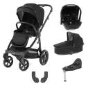 BabyStyle Oyster 3 Gloss Black Chassis Essential 5pc Travel System - Pixel/Black