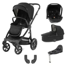 BabyStyle Oyster 3 Gloss Black Chassis Essential 5 Piece Travel System - Pixel (New)