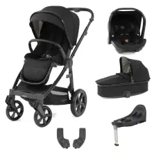 BabyStyle Oyster 3 Gloss Black Chassis Essential 5pc Travel System - Pixel/Black