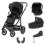 BabyStyle Oyster 3 Gloss Black Chassis Essential Capsule Travel System - Pixel**