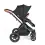 Ickle Bubba Stomp Luxe Black Frame Travel System with Galaxy Carseat & Isofix Base - Black/Midnight/Tan !