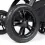 Ickle Bubba Stomp Luxe Black Frame Travel System with Galaxy Carseat & Isofix Base - Black/Charcoal Grey/Tan !