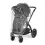 Ickle Bubba Stomp Luxe Black Frame Travel System with Galaxy Carseat & Isofix Base - Black/Charcoal Grey/Tan !