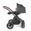 Ickle Bubba Stomp Luxe Black Frame Travel System with Galaxy Carseat & Isofix Base - Black/Charcoal Grey/Tan !