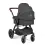 Ickle Bubba Stomp Luxe Black Frame Travel System with Galaxy Carseat & Isofix Base - Black/Charcoal Grey/Tan !