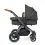 Ickle Bubba Stomp Luxe Black Frame Travel System with Galaxy Carseat & Isofix Base - Black/Charcoal Grey/Tan !