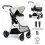 Babymore Mimi 2 in 1 Pram System Bundle - Silver