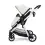 Babymore Mimi 3 in 1 Travel System Bundle with Pecan i-Size Carseat and ISOFIX Base - Silver