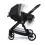 Babymore Mimi 3 in 1 Travel System Bundle with Pecan i-Size Carseat and ISOFIX Base - Black