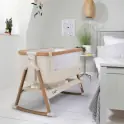 Tutti Bambini CoZee AIR Bedside Crib - Scandinavian Walnut/Ecru + Free Nursing Pillow Worth £59.99!