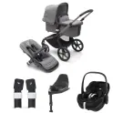 Bugaboo Fox 5 (Maxi Cosi Pebble 360 Pro 2) Travel System Bundle - Graphite/Grey Melange