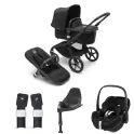 Bugaboo Fox 5 (Maxi Cosi Pebble 360 Pro 2) Travel System Bundle - Black/Midnight Black