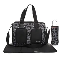 My Babiie Deluxe Baby Changing Bag - Leopard Black (MBBAGDDLB)