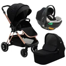 My Babiie MB250i iSize Travel System - Black Quilted (MB250iBFQG)