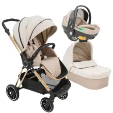 My Babiie MB250i iSize Travel System - Oatmeal Herringbone (MB250iBFHB)