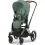 Cybex Priam Rose Gold Pushchair with Lux Carry Cot & Cloud T Car Seat - Leaf Green