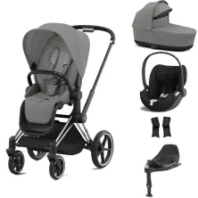 Cybex Priam Cloud T i-Size Bundle - Chrome Black/Mirage Grey