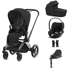 Cybex Priam Cloud T i-Size Bundle - Chrome Black/Sepia Black