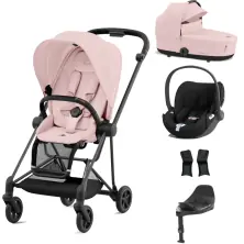 Cybex Mios Cloud T i-Size Bundle - Matt Black/Peach Pink