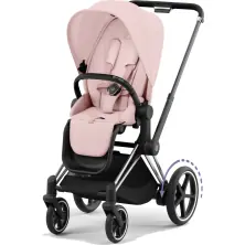 Cybex ePriam Pushchair - Chrome Black/Peach Pink