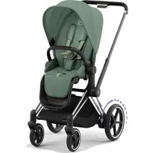 Cybex ePriam Pushchair - Chrome Black/Leaf Green