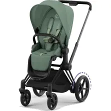 Cybex ePriam Pushchair - Matt Black/Leaf Green